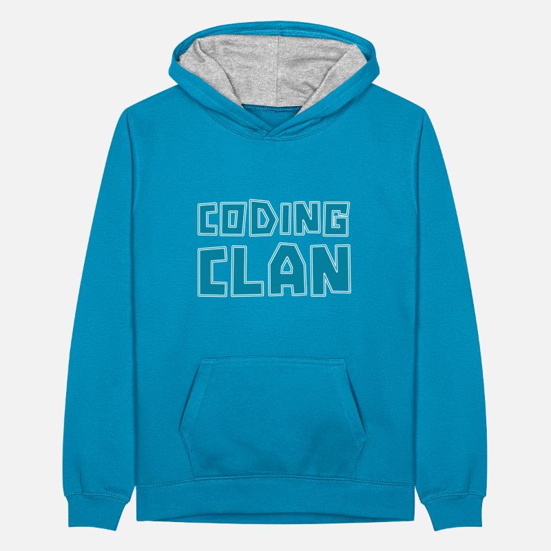 Programmierer Coder Software Entwickler Teenager Kontrast-Hoodie