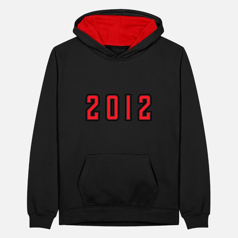 Anniversaire 2012 Sweat à capuche contrasté Ado