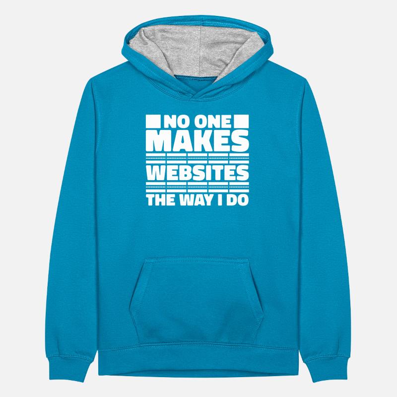 Web Entwickler Webdeveloper Witzig Teenager Kontrast-Hoodie