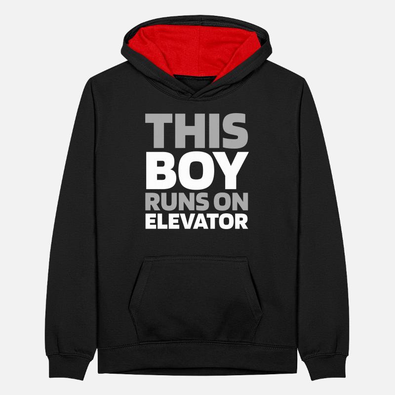Elevator Elevator Teenager Contrast Hoodie
