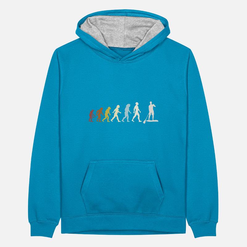 Évolution du Stand up Paddle Paddle Sweat à capuche contrasté Ado