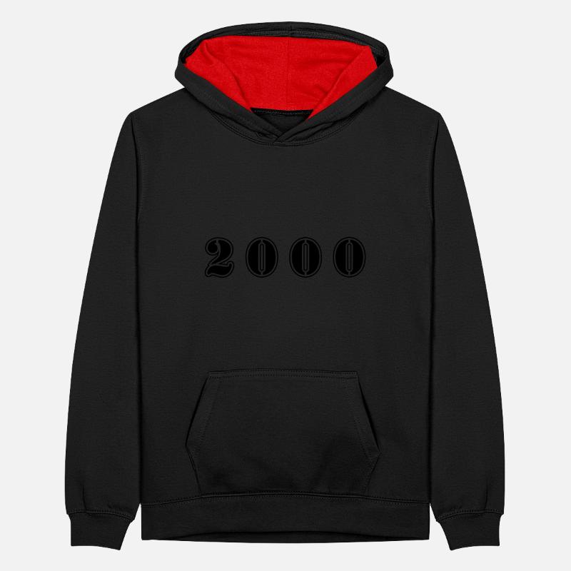 2000th anniversary Teenager Contrast Hoodie