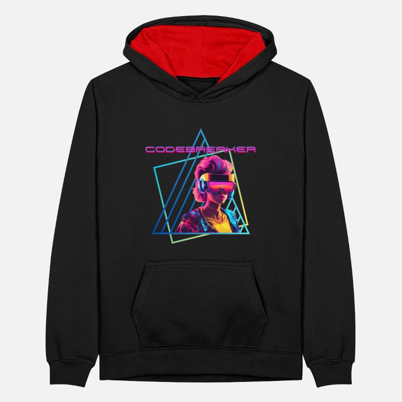 Déchiffreur de code Sweat à capuche contrasté Ado