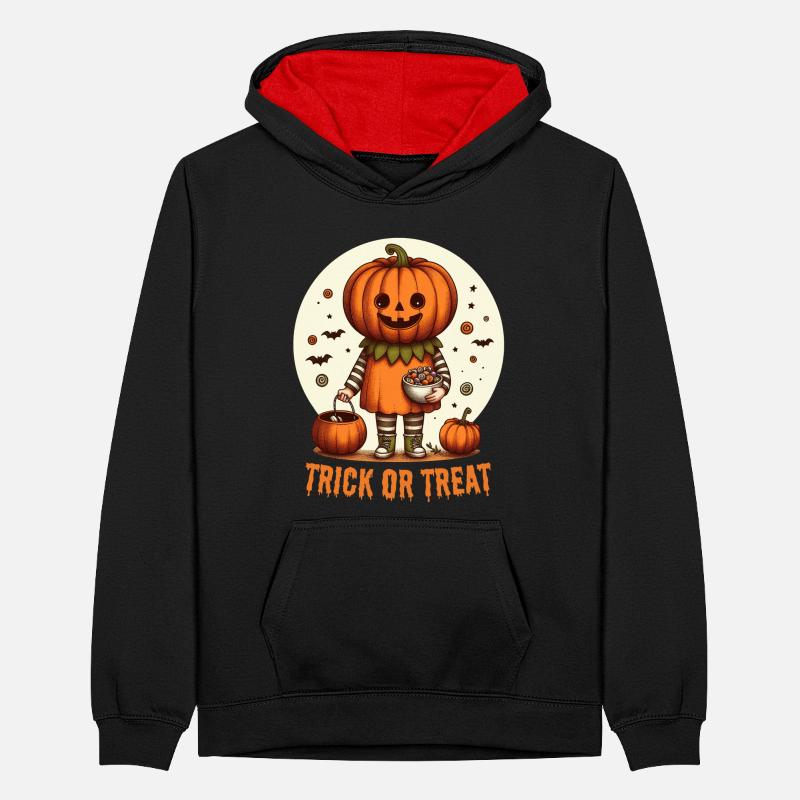 Süßes oder Saures Teenager Kontrast-Hoodie