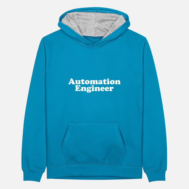 Automation Technician PLC Programmer Teenager Contrast Hoodie