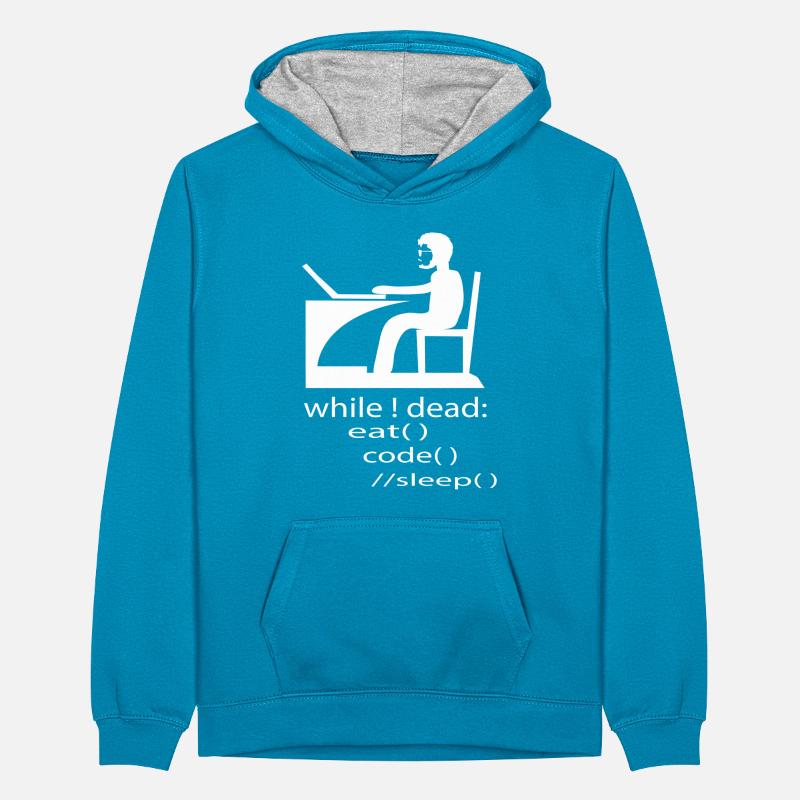 Softwareentwickler Programmierer Geschenk Teenager Kontrast-Hoodie