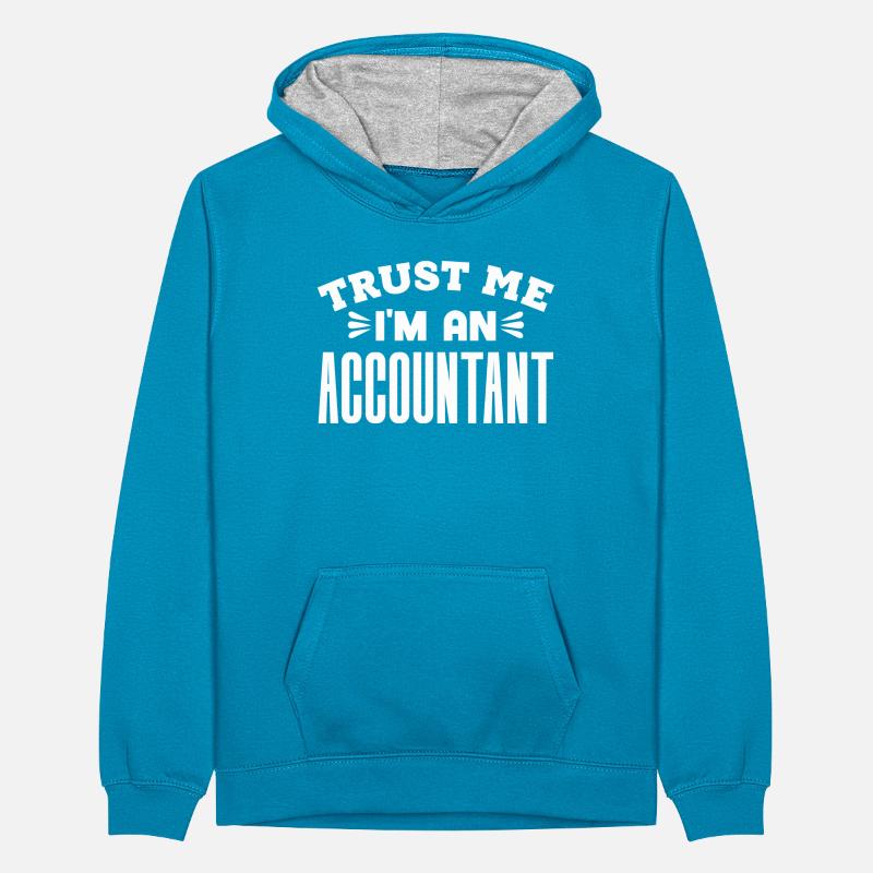 Profession comptable Comptable financier Comptable Sweat à capuche contrasté Ado