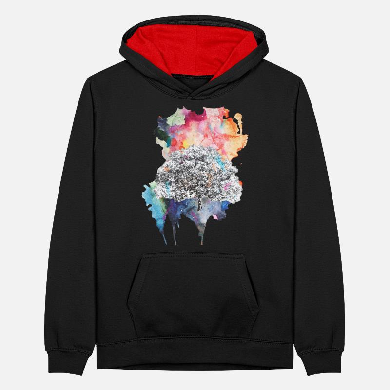 Explosion de couleur Sweat à capuche contrasté Ado