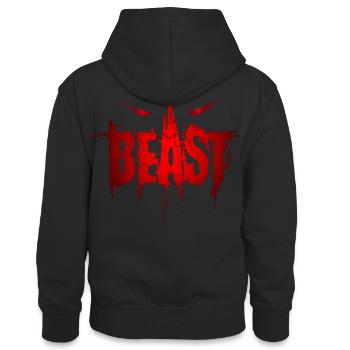 Beast & Bastard Gothic Pair Tenue - Sweat à capuche contrasté Ado - noir/rouge - Dos
