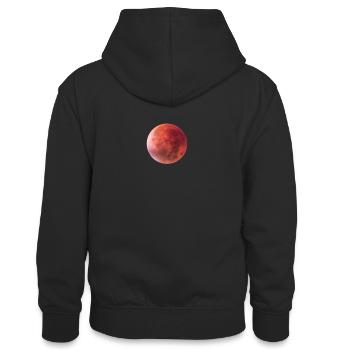 planète - Sweat à capuche contrasté Ado - noir/rouge - Dos