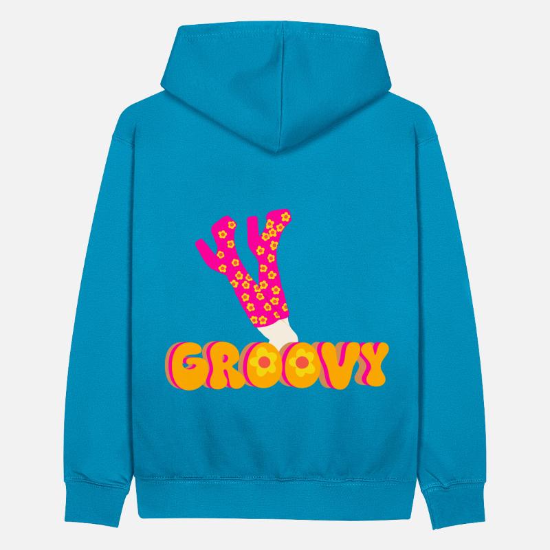 Funky Groovy Disco Platform Boots Teenager Contrast Hoodie