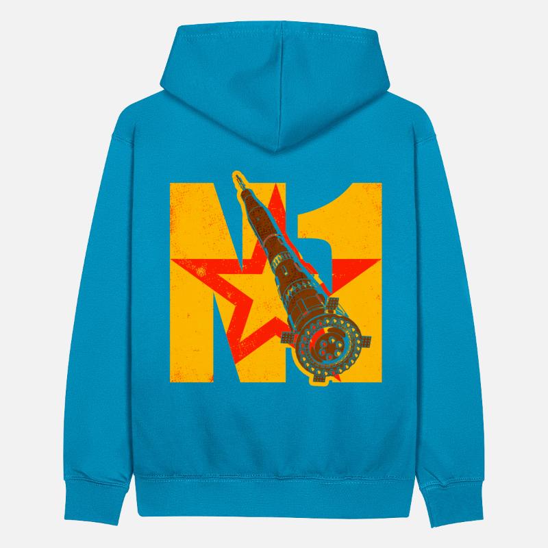 N1 Moon Rocket Soviet Union Teenager Contrast Hoodie