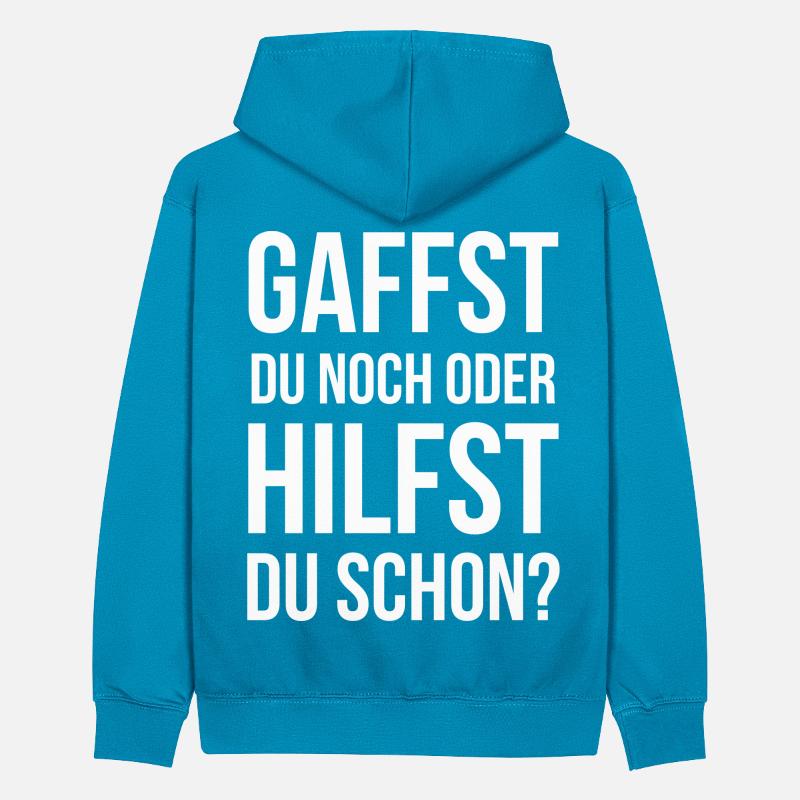 Gaffst du noch oder hilfst du schon? Teenager Kontrast-Hoodie