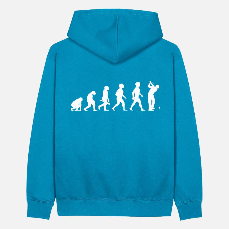 Evolution Golf Golfer Golfer Terrain de golf Sweat à capuche contrasté Ado