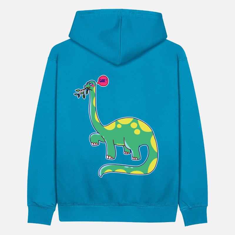 Dinosaurier hat schlechte Laune Teenager Kontrast-Hoodie