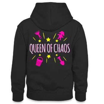 Queen of Chaos - Teenager Contrast Hoodie - black/red - Back