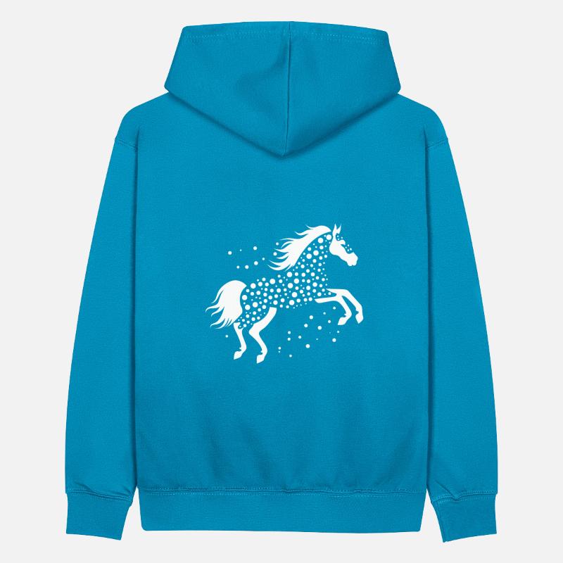 Sauts de chevaux sauvages avec des points Sweat à capuche contrasté Ado