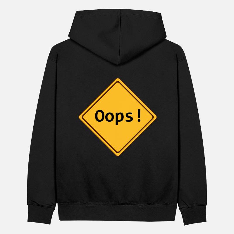 error, oops!, anpassbar Teenager Kontrast-Hoodie