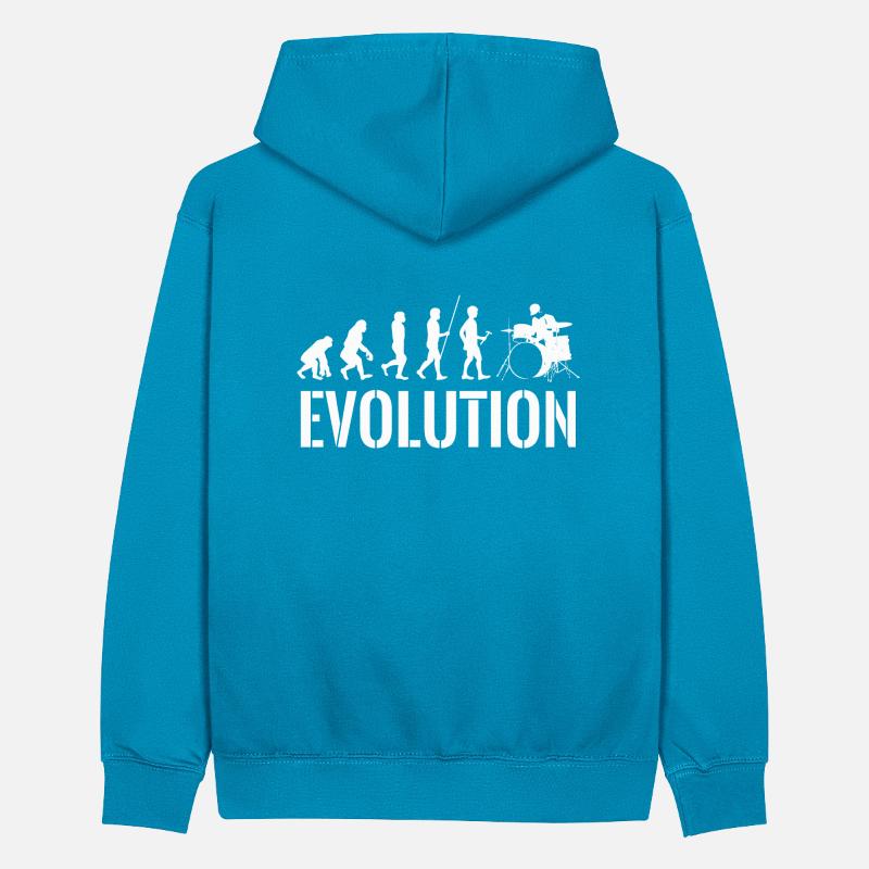 Drummer - Schlagzeug - Evolution - Schlagzeuger Teenager Kontrast-Hoodie