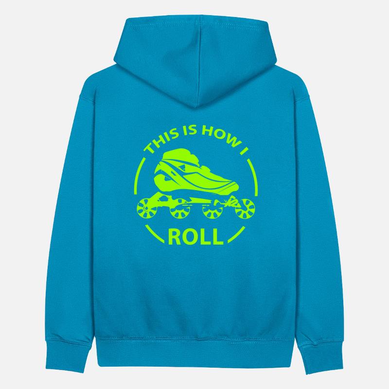 Inline Skating Teenager Kontrast-Hoodie