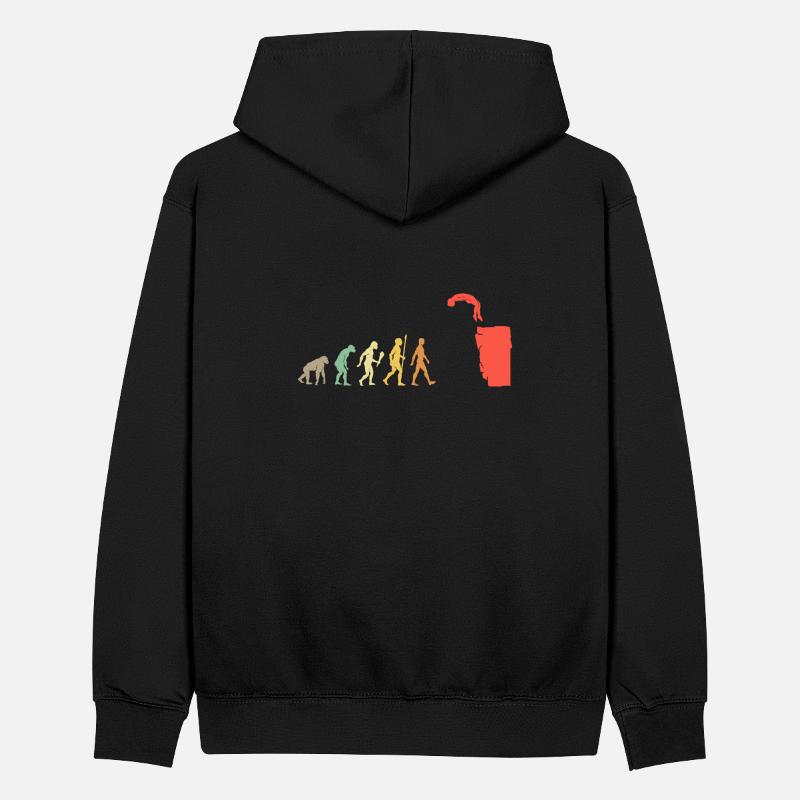 Vintage Cliff Diving Evolution Jumper Gift Idea Teenager Contrast Hoodie