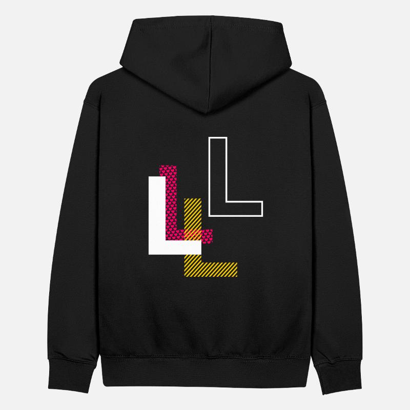 L - Cadeaux de conception de lettre initiale Sweat à capuche contrasté Ado