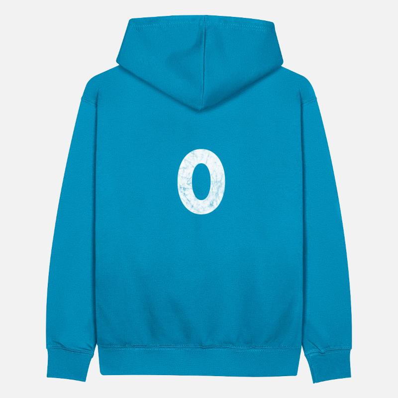 0, Nombre 0, 0, zéro, numéro zéro, zéro Sweat à capuche contrasté Ado