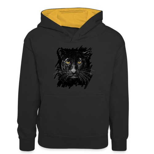 Schwarzer Panther - Teenager Kontrast-Hoodie
