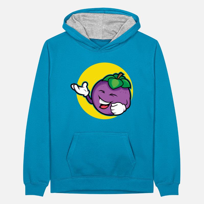 Conception de prune Sweat à capuche contrasté Ado