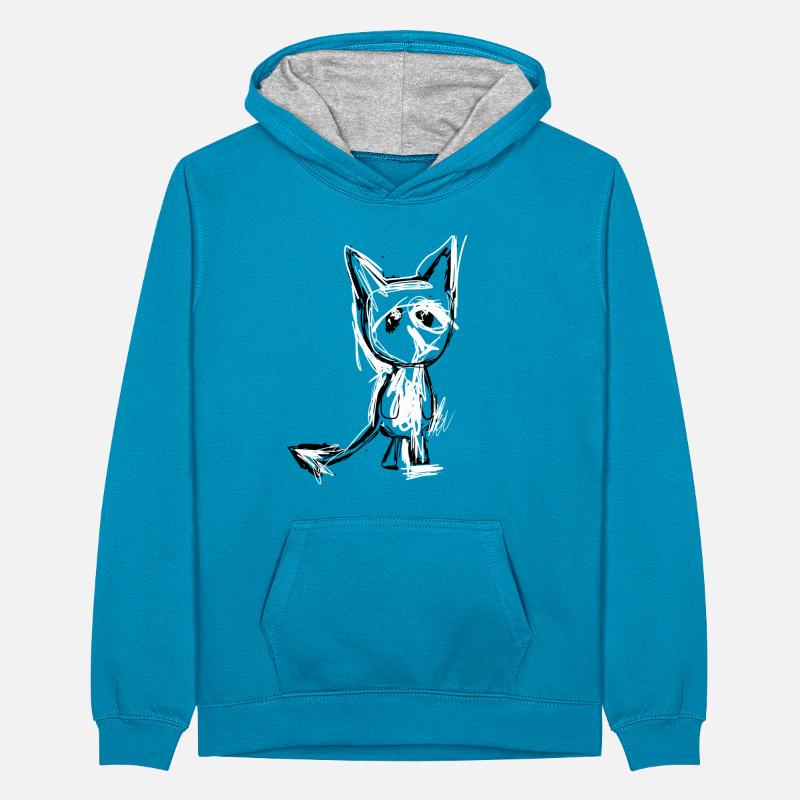 devil evil Teenager Contrast Hoodie