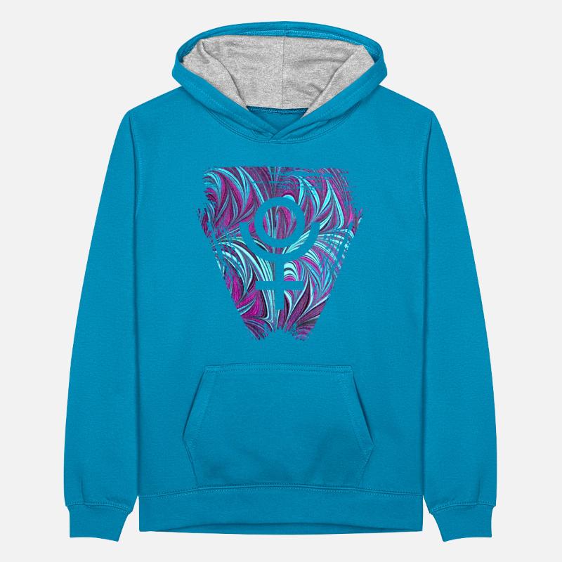 pluto e 74 Teenager Contrast Hoodie