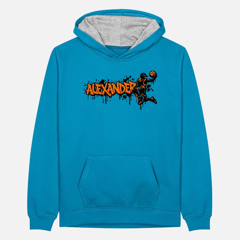 Alexander Graffiti Dunk Teenager Contrast Hoodie