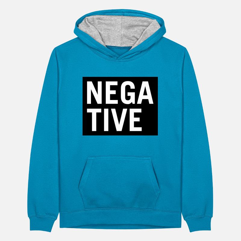 Negative Teenager Contrast Hoodie