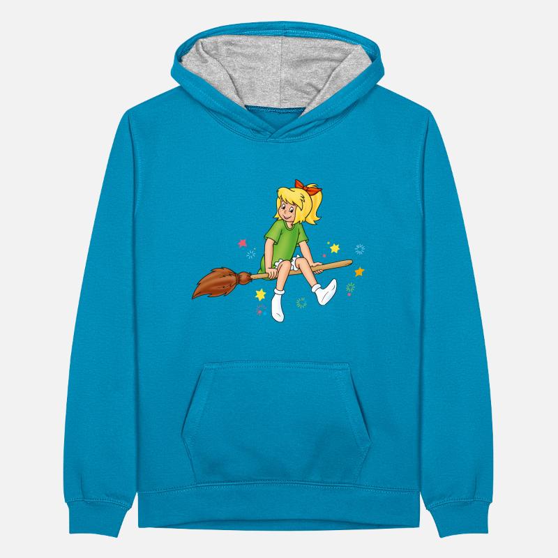 Bibi Blocksberg on mashed potatoes witch stars Teenager Contrast Hoodie