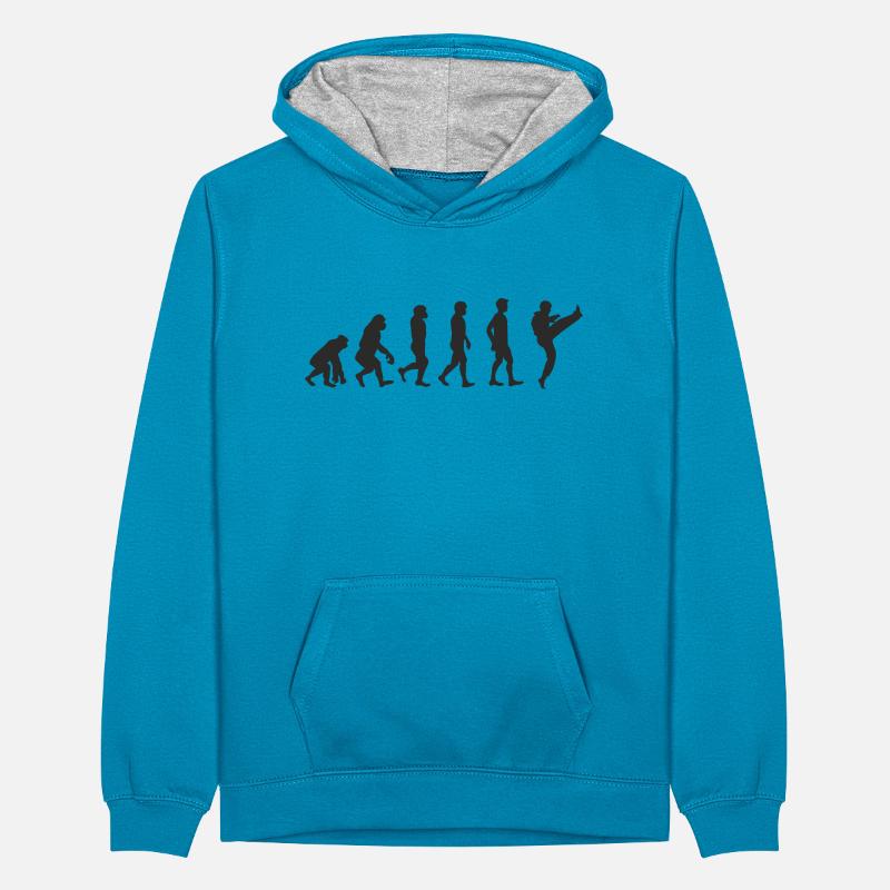 Evolution Karate Teenager Contrast Hoodie