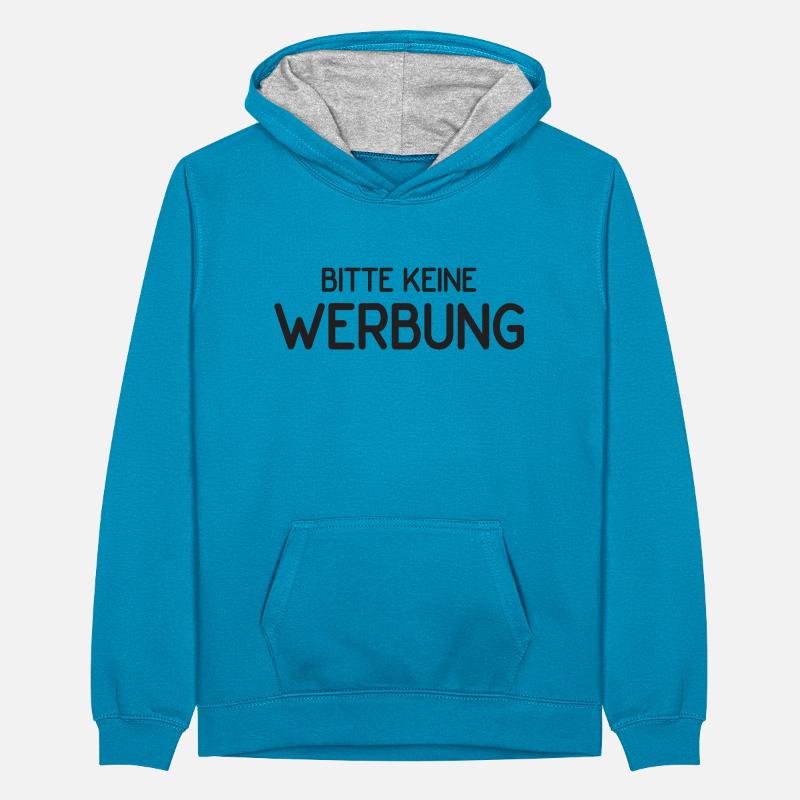 Bitte keine Werbung Teenager Kontrast-Hoodie