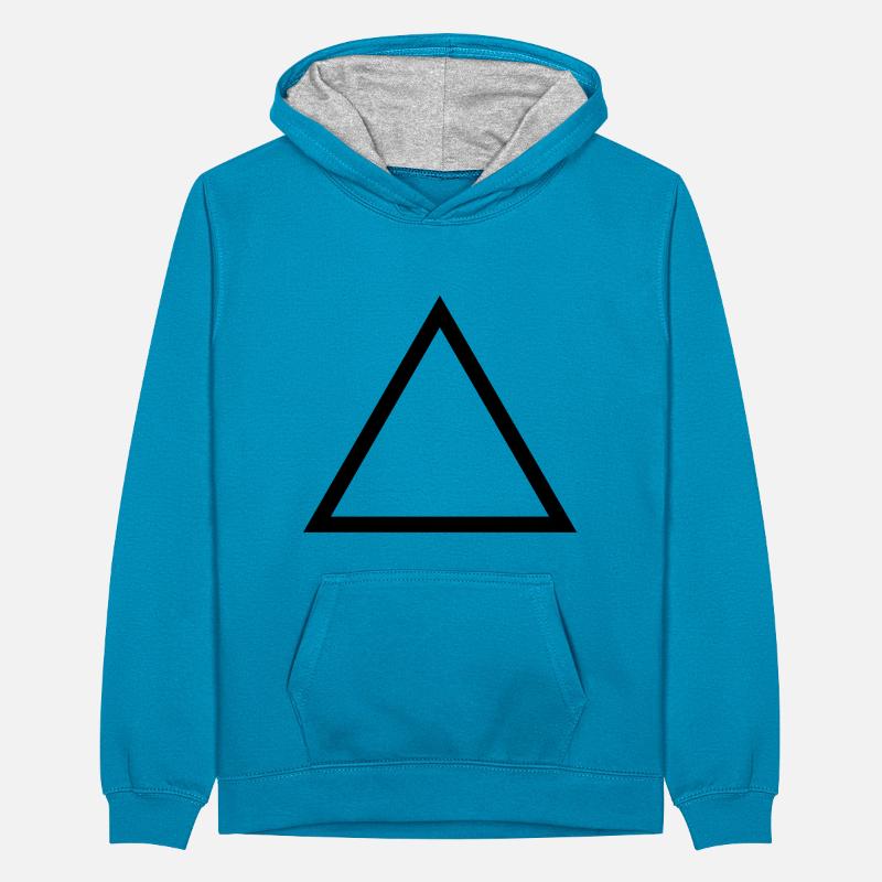 triangle Sweat à capuche contrasté Ado