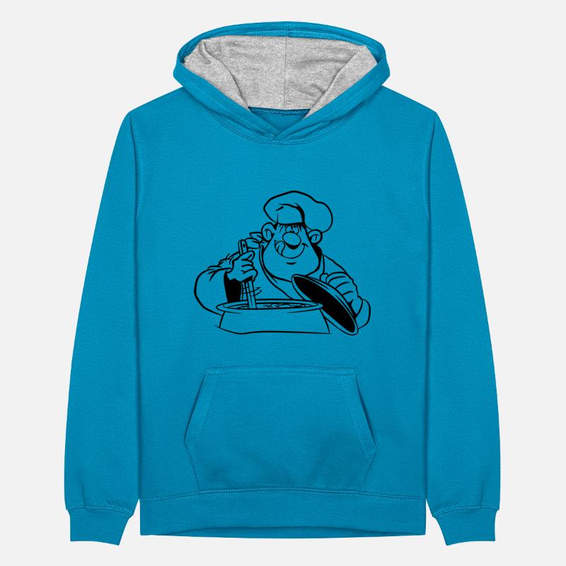 Cook comical funny Teenager Contrast Hoodie