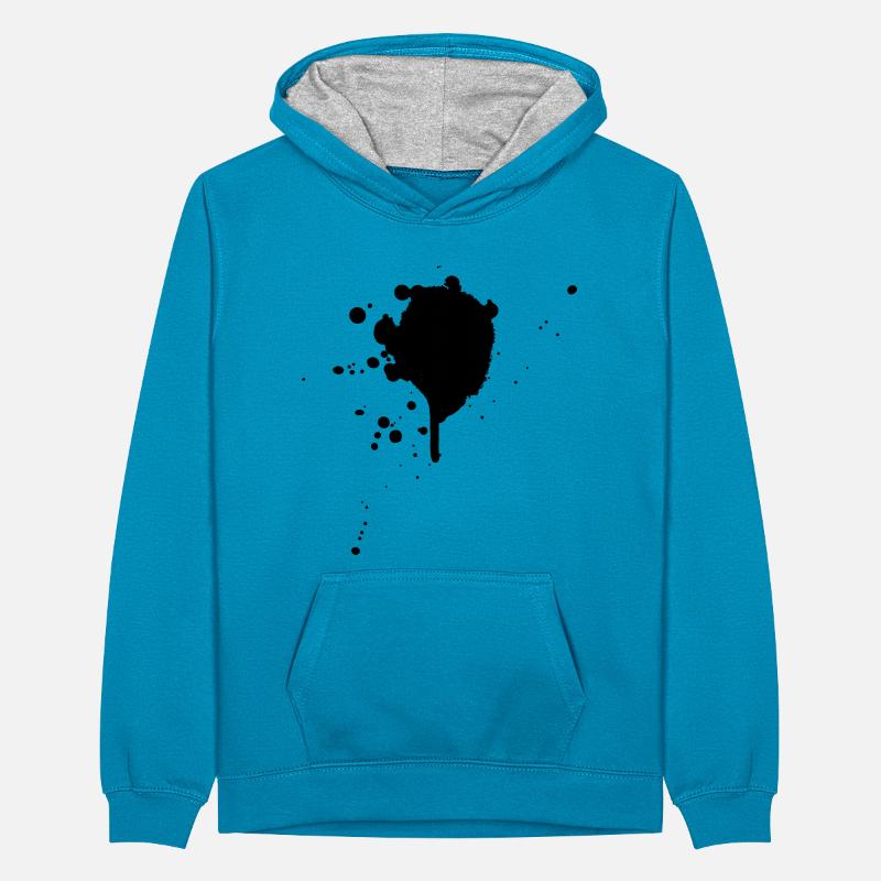 Farbklecks Teenager Kontrast-Hoodie