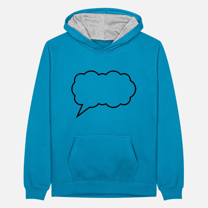 cloud bubble Teenager Contrast Hoodie