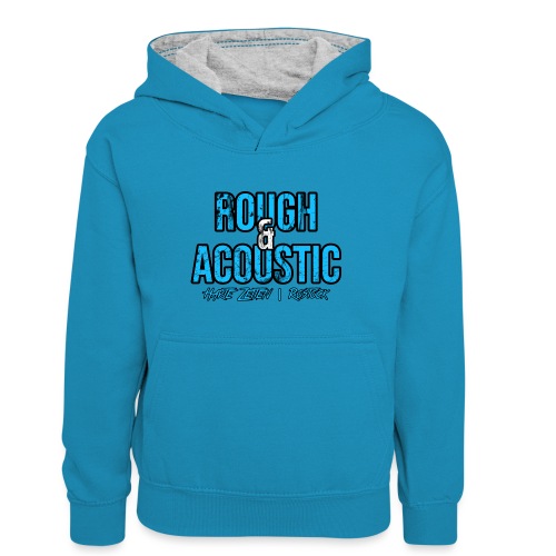 Rough & Acoustic Logo - Teenager Kontrast-Hoodie