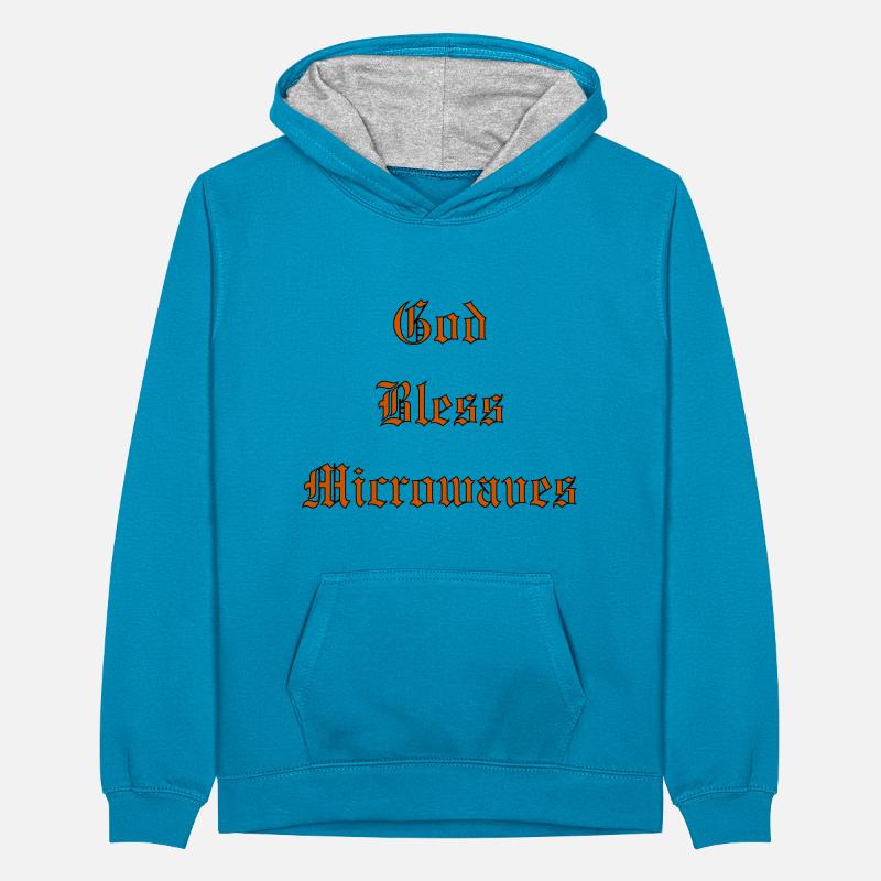 GodBlessMicro-ondes Sweat à capuche contrasté Ado