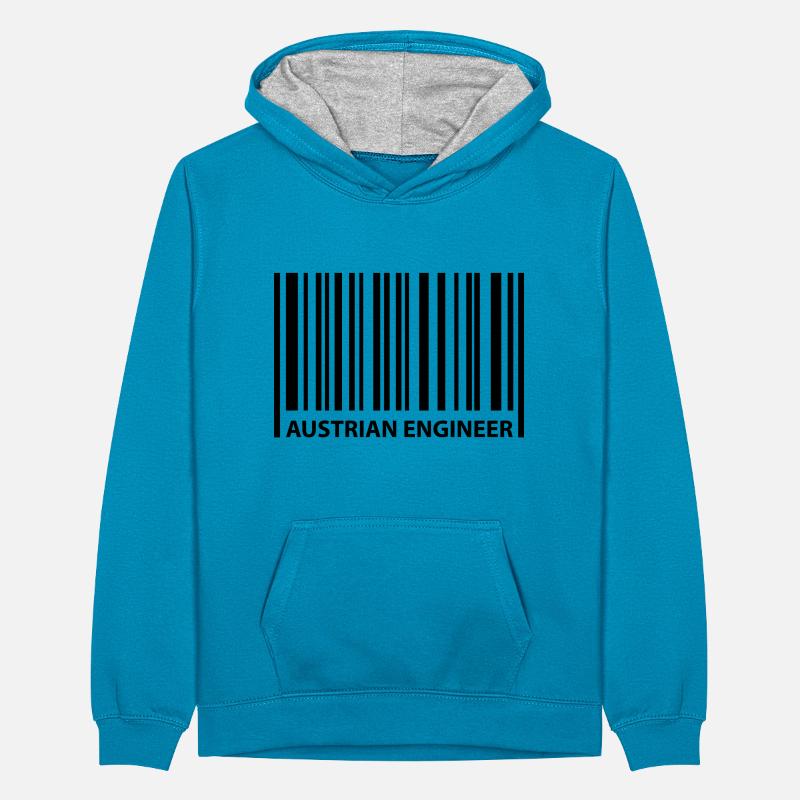 austrian engineer Sweat à capuche contrasté Ado