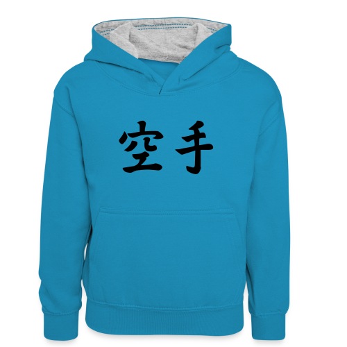 karate - Teenager contrast-hoodie