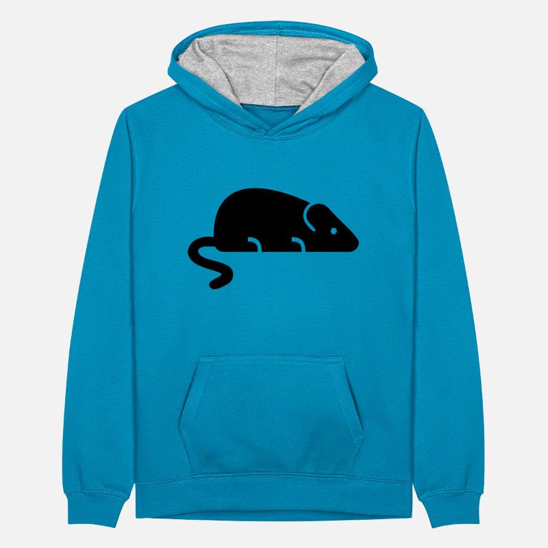 Mouse Teenager Contrast Hoodie