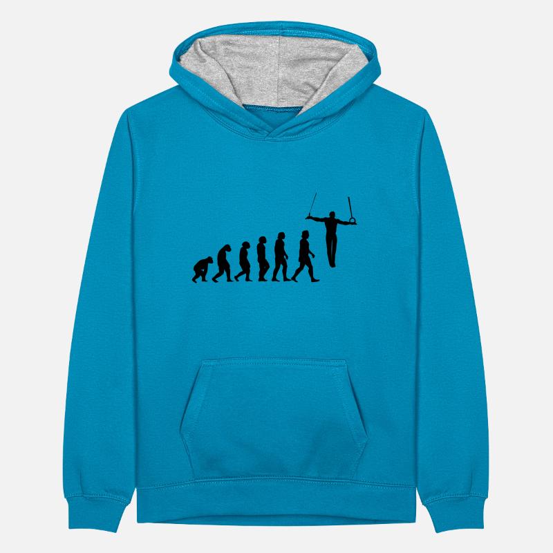Evolution Turner Ringen Kreuzhang Iron Cross Teenager Kontrast-Hoodie
