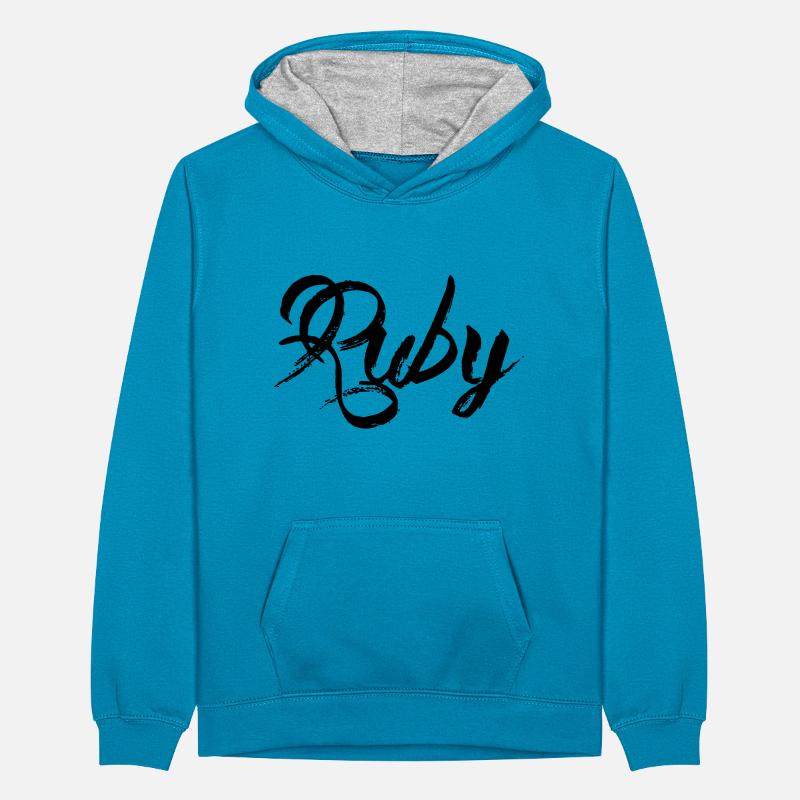 Ruby Sweat à capuche contrasté Ado