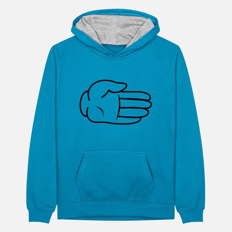 Hand Comic Teenager Contrast Hoodie