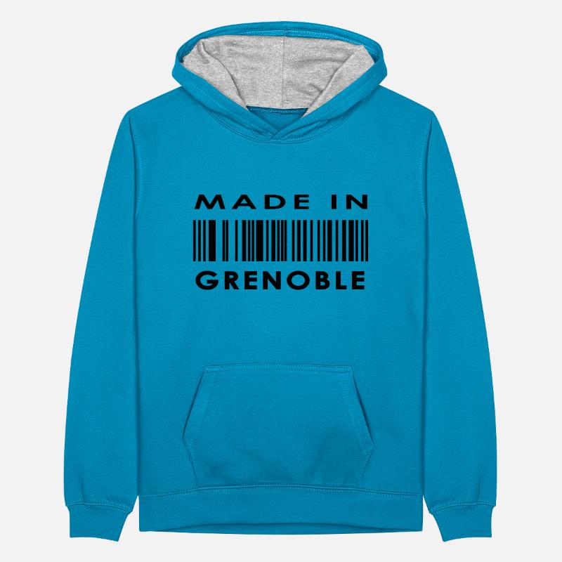 Grenoble Sweat à capuche contrasté Ado