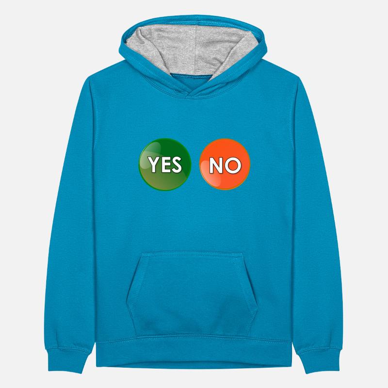 Ja oder nein? Teenager Kontrast-Hoodie
